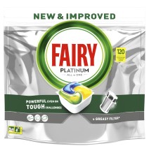 Automatinių indaplovių kapsulės FAIRY Platinum  LEMON, 120 vnt.