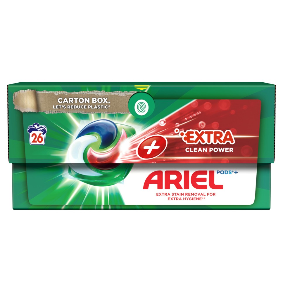 Skalbimo kapsulės Ariel Extra Clean, 26vnt