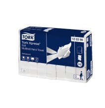 Popieriniai rankšluoščiai TORK H2 Xpress Multifold Soft, 2 sl., baltos sp., 180 serv., 120398