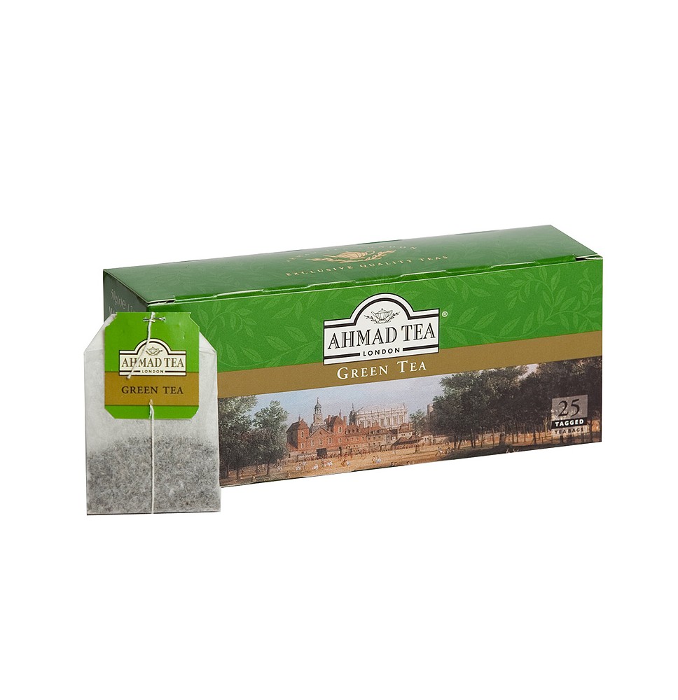 Žalioji arbata AHMAD GREEN TEA, 25 vnt. arbatos maišelių