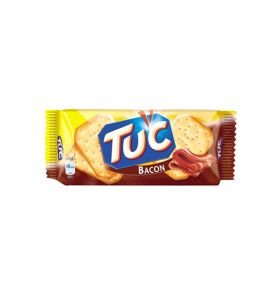 Sausainiai TUC Crackers rūkytos šoninės skonio, 100g