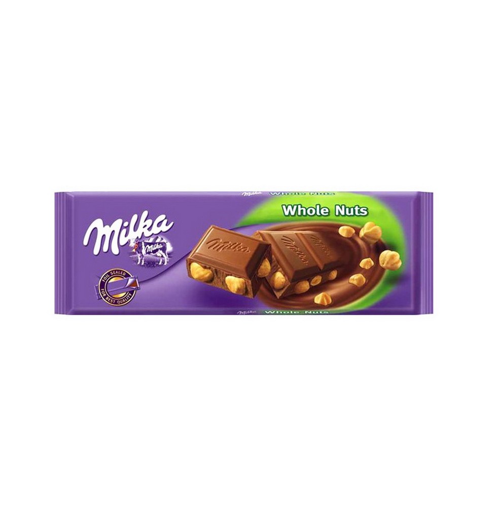 Šokoladas Milka Whole Nuts 250 g.