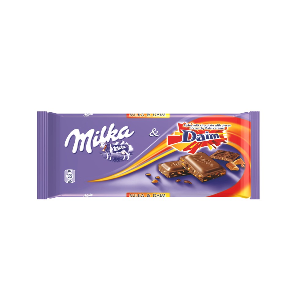 Pieniškas šokoladas su daim saldainiukais MILKA Daim, 100 g