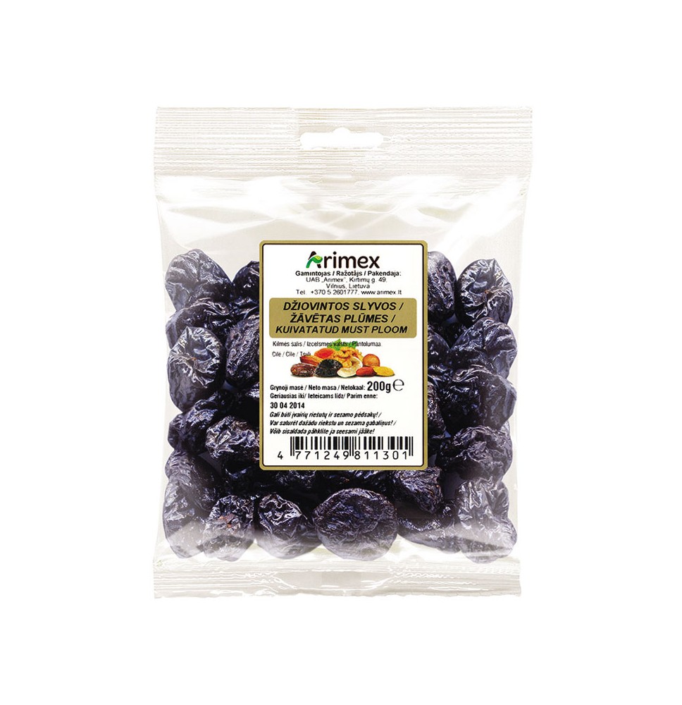 Džiovintos slyvos ARIMEX Ashlock, 200 g