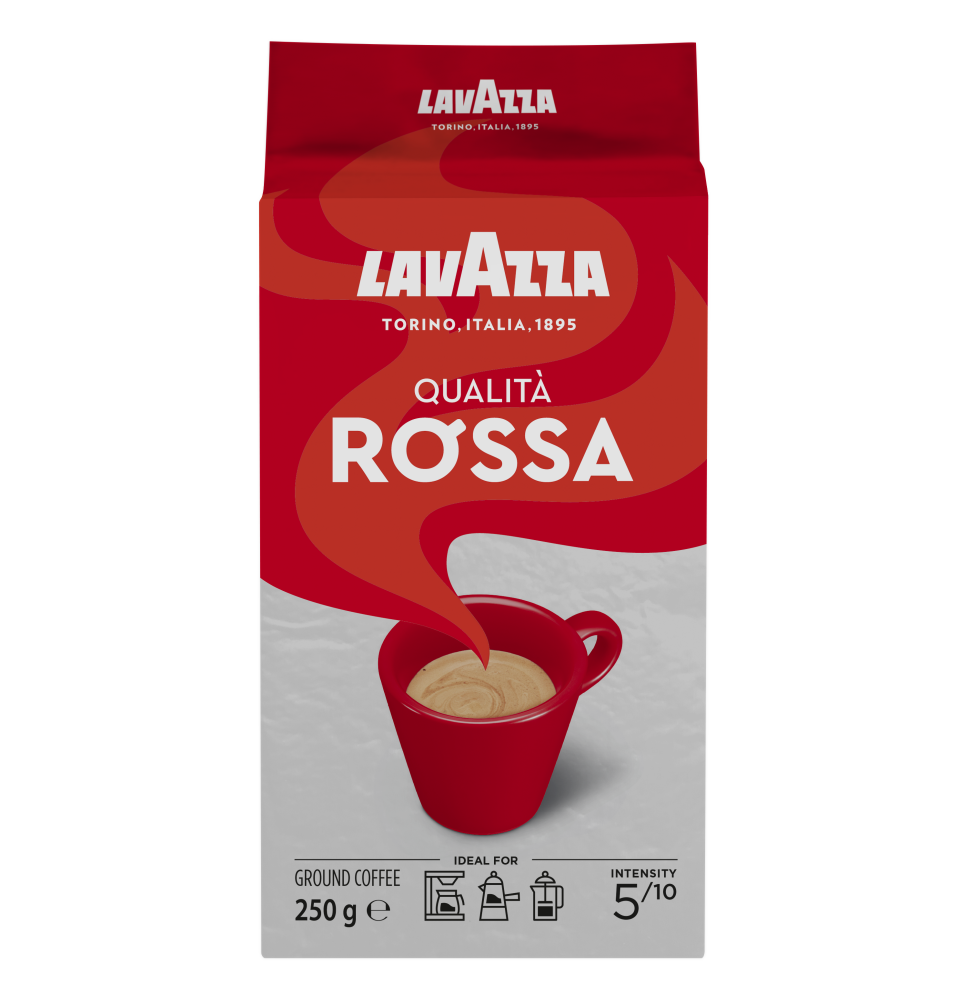 Kava LAVAZZA Qualita Rossa, malta, 250 g