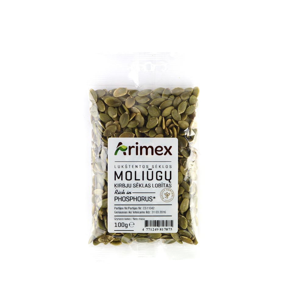 Moliūgų sėklos ARIMEX, lukštentos, 100g