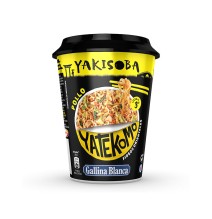 Greitai paruošiami makaronai YAKISOBA, vištienos skonio, puodelyje, 93 g