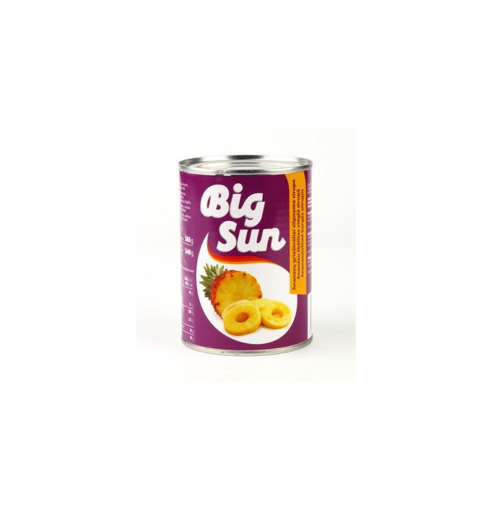 Ananasų griežinėliai BIG SUN, 565 g / 340 g