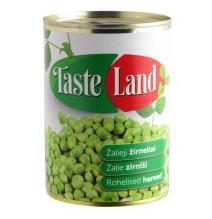 Konservuoti žirneliai TASTE LAND, 400 g / 240 g