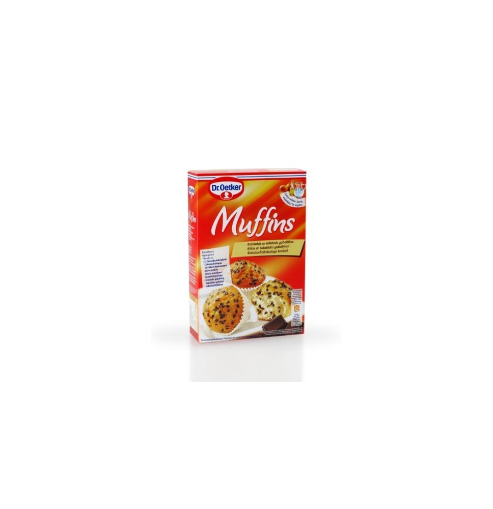 Miltų mišinys DR. OETKER, keksiukams su šokolado gabalėliais, 300g