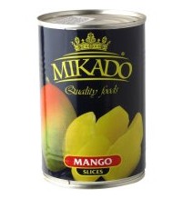 Konservuotos mangų skiltelės MIKADO, 420 g / 230 g