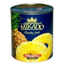 Ananasų griežinėliai MIKADO, 820 g / 490 g