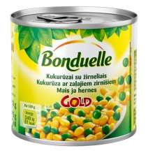 Kukurūzai su žirneliais BONDUELLE, 340/285 g