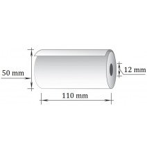 Terminė kasos juosta 110x25m/12mm, 55g/m2, 6 vnt/pak