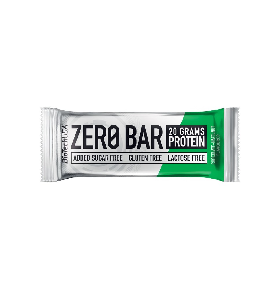 Baltyminis batonėlis BioTechUSA  Zero Bar, šokoladinis, su lazdyno riešutais, 50 g