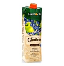 Obuolių ir mėlynių sulčių gėrimas ELMENHORSTER Gimtinės, 30%, 1 l