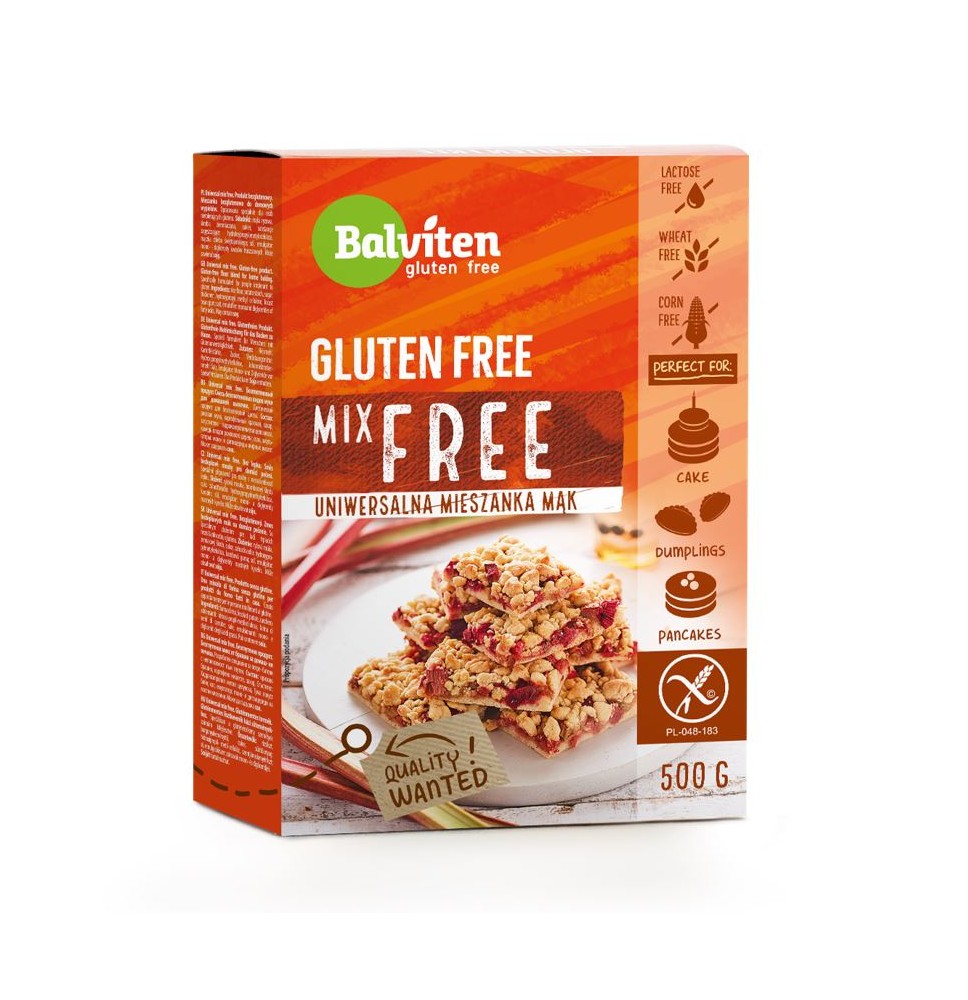 Universalus miltų mišinys BALVITEN GLUTEN FREE, 500 g