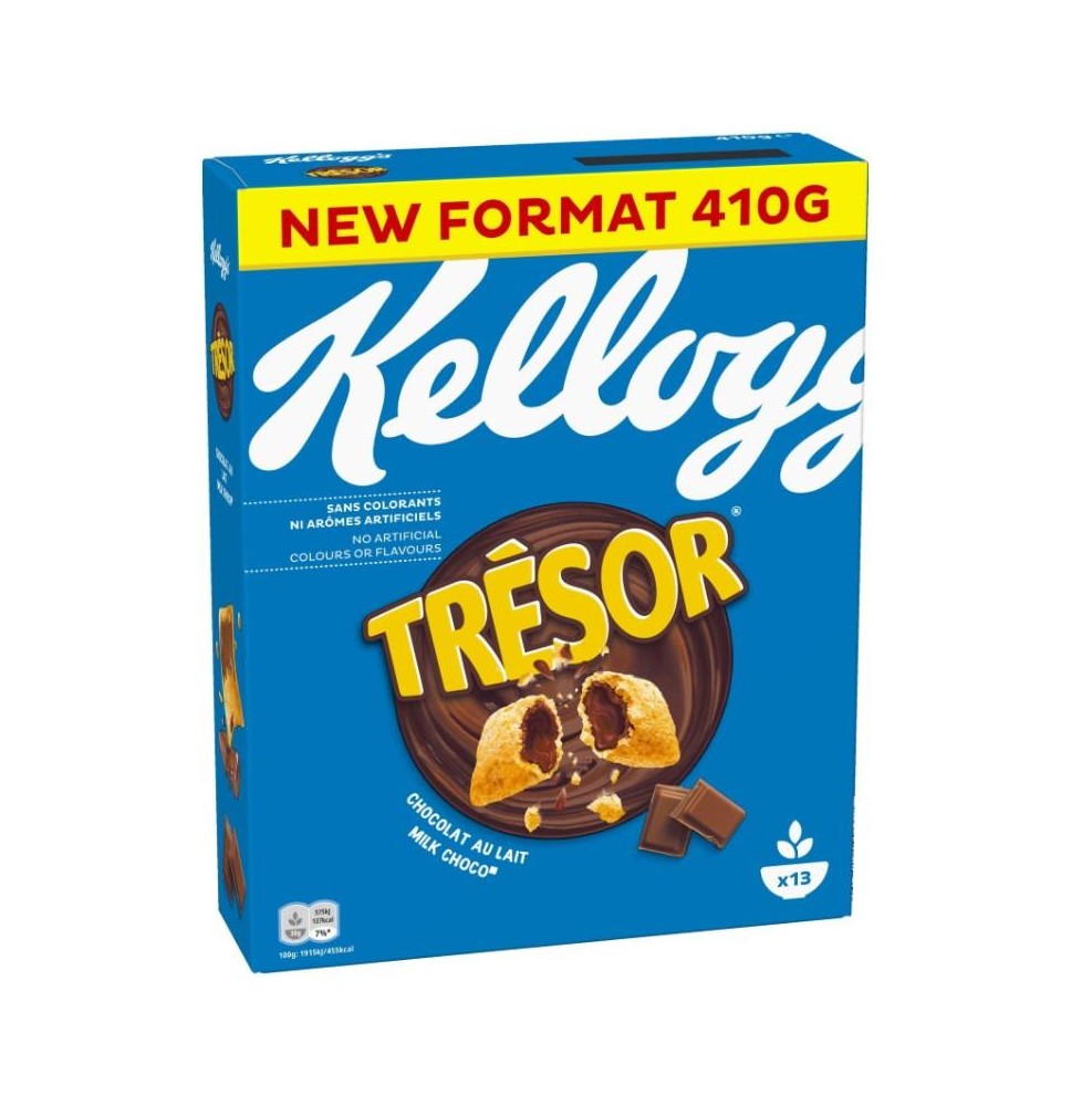 Dribsniai KELLOGG'S Tresor Milk Choco 410g