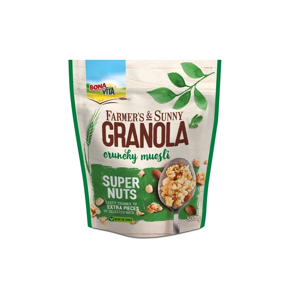 Granola BONA VITA, su riešutais, 500 g