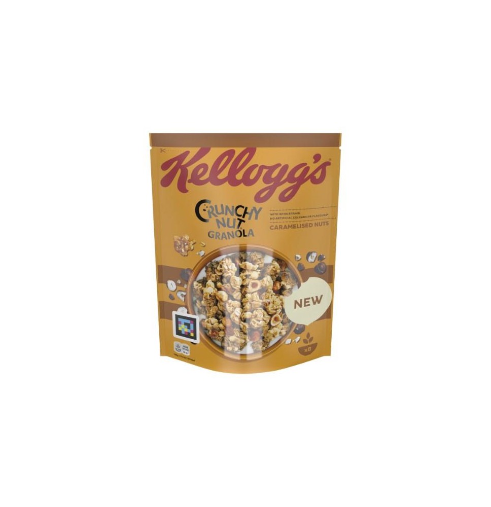 Dribsniai KELLOGG'S Crunchy Nut Granola Caramelised Nuts, 380 g