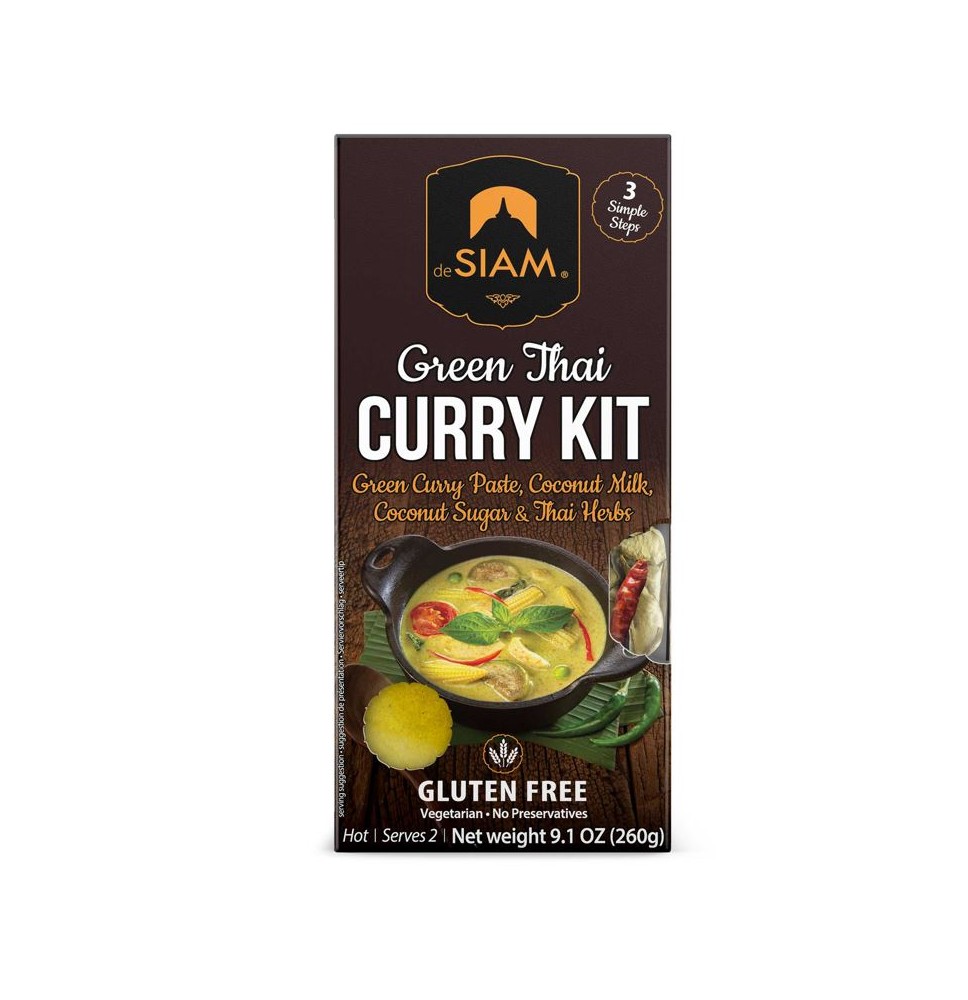 Makaronų ir padažo rinkinys DESIAM, Green Thai Curry, su žaliuoju kariu, 260g