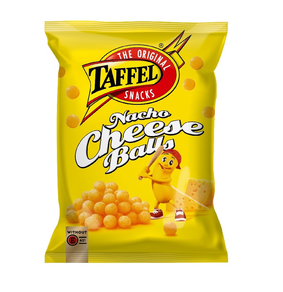 Kukurūzų traškučiai TAFFEL, Nacho Cheese Balls, 260g