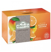 Ahmad Tea Natūrali arbata ''Mango & Orange'', 20 folijos pakelių