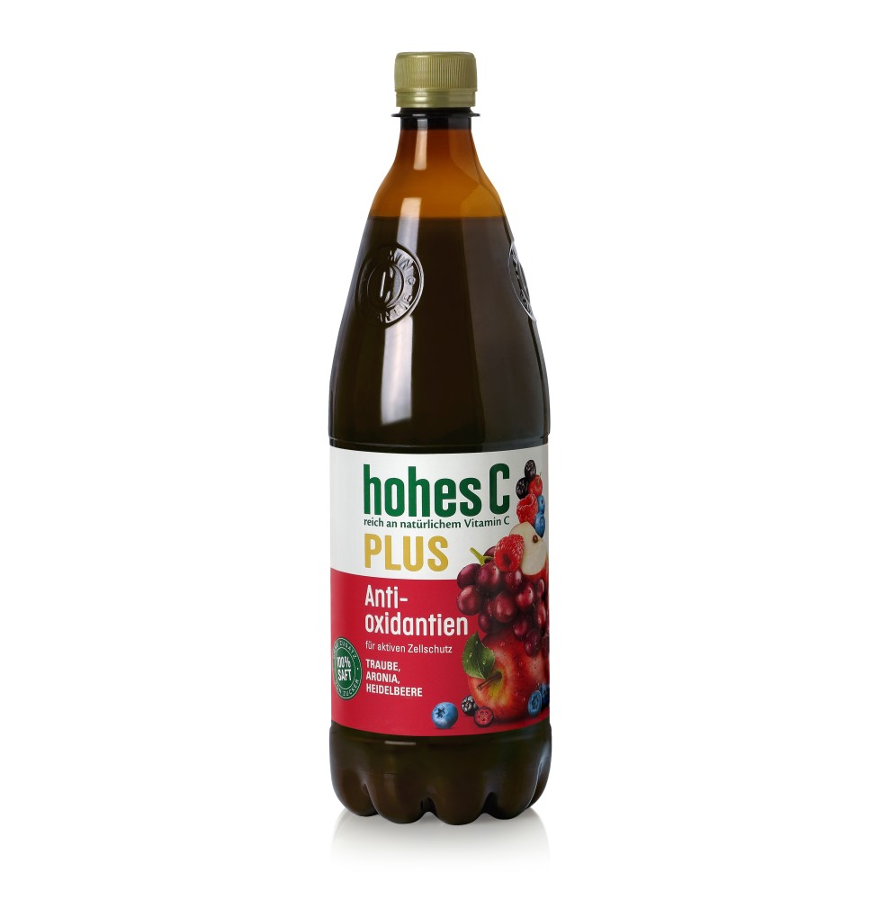 Sultys HOHES C, vynuogių, aronijų, mėlynių, 100%, su antioksidantais, 1l