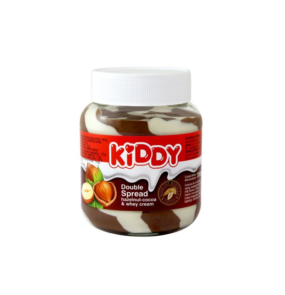 Kremas KIDDY Duo, kakavinis, lazdyno riešutų, 350 g.