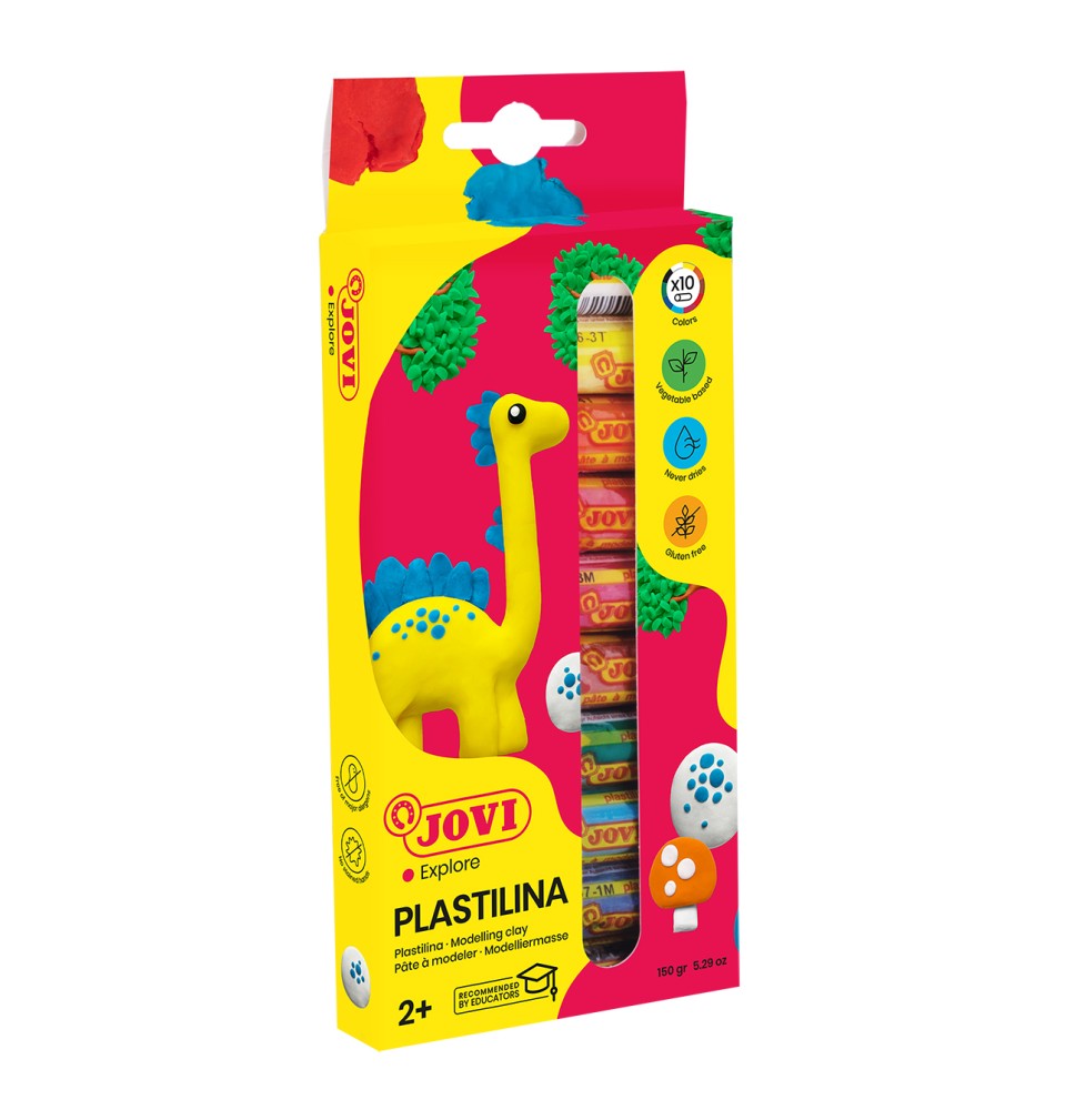 Plastilinas JOVI, 10 spalvų rinkinys, 15 g