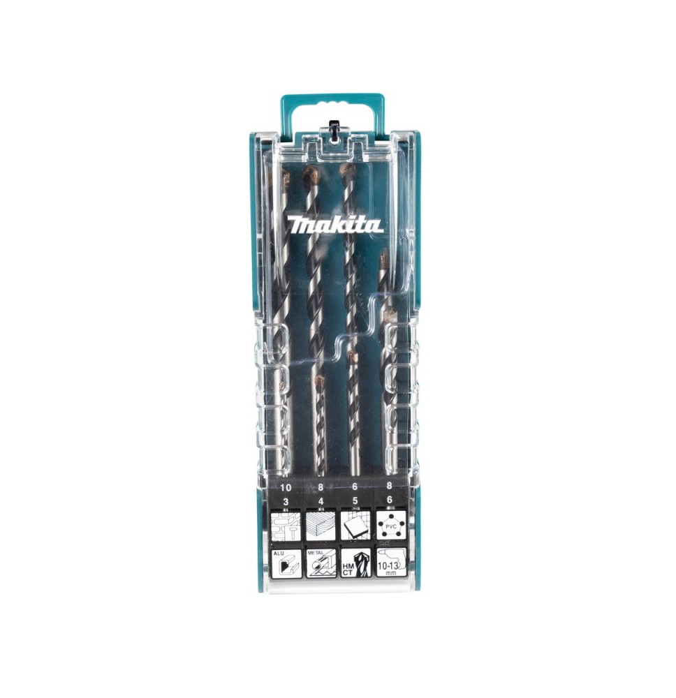 8 dalių grąžtų rinkinys MAKITA TC/HM E-15855