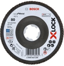 Pjovimo diskai ir šlifavimo diskai BOSCH 125 X-Lock, 250+40vnt. su priedais