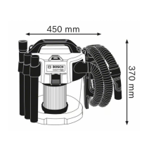 Akumuliatorinis siurblys BOSCH GAS 18V-10L, Premium