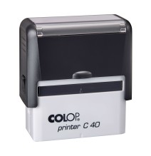 Antspaudas COLOP Printer C40, juodas korpusas, juoda pagalvėlė