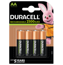 Įkraunamos baterijos DURACELL AA 2500 mAh, 4 vnt