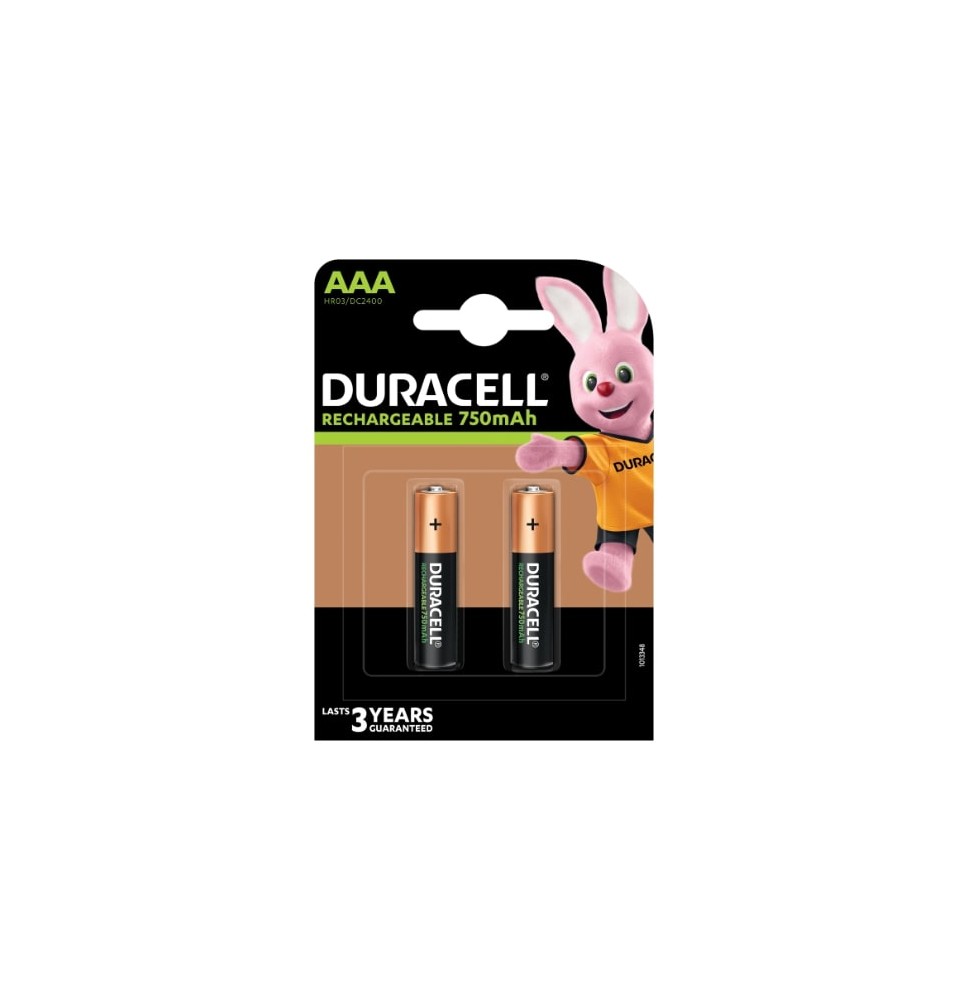 Įkraunamos baterijos DURACELL AAA 750 mAh, 2 vnt