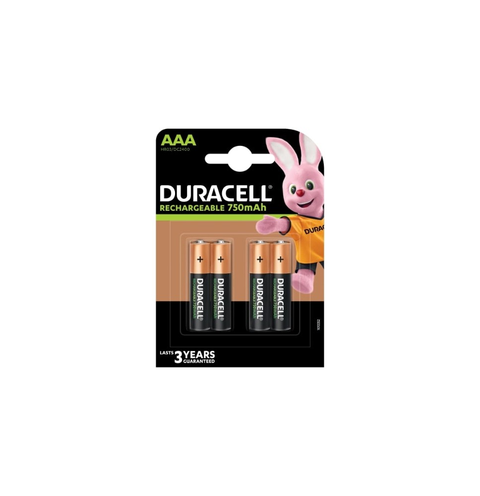 Įkraunamos baterijos DURACELL AAA 750 mAh, 4 vnt