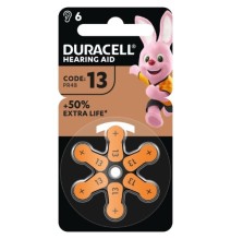 Baterijos klausos aparatui DURACELL 13 PR48, 6 vnt