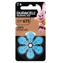 Baterijos klausos aparatui DURACELL 675 PR44, 6 vnt