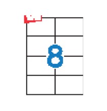 Lipnios etiketės APLI, 105 x 74 mm, A4, 8 lipdukai lape, 100 lapų, balta