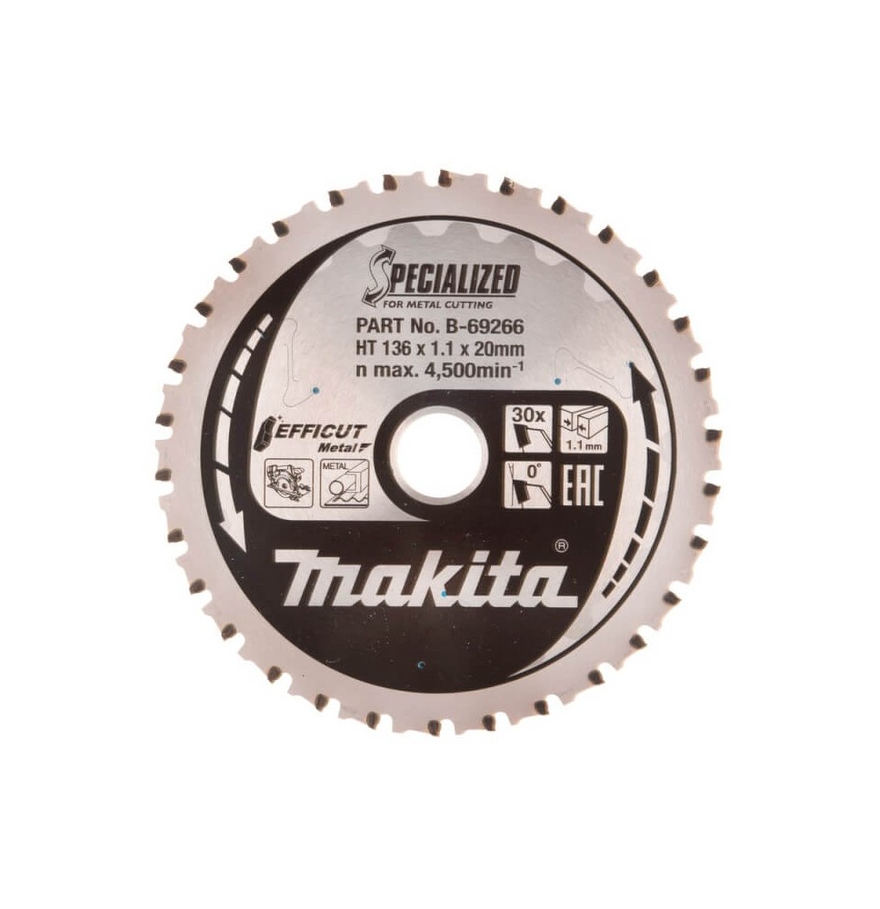 Pjovimo diskas metalui MAKITA HM 136x20x1,1mm 30T