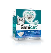 Kačių kraikas SANICAT Active White, betonitinis, sušokantis, 6 l