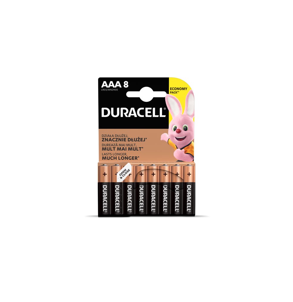 Baterijos DURACELL AAA, LR03, 8vnt