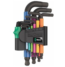 Šešiakampių raktų rinkinys WERA 950/9 Hex-Plus Multicolor