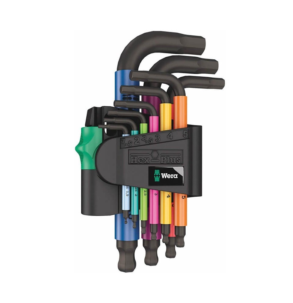 Šešiakampių raktų rinkinys WERA 950/9 Hex-Plus Multicolor