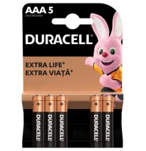 Baterijos DURACELL AAA 5 vnt.