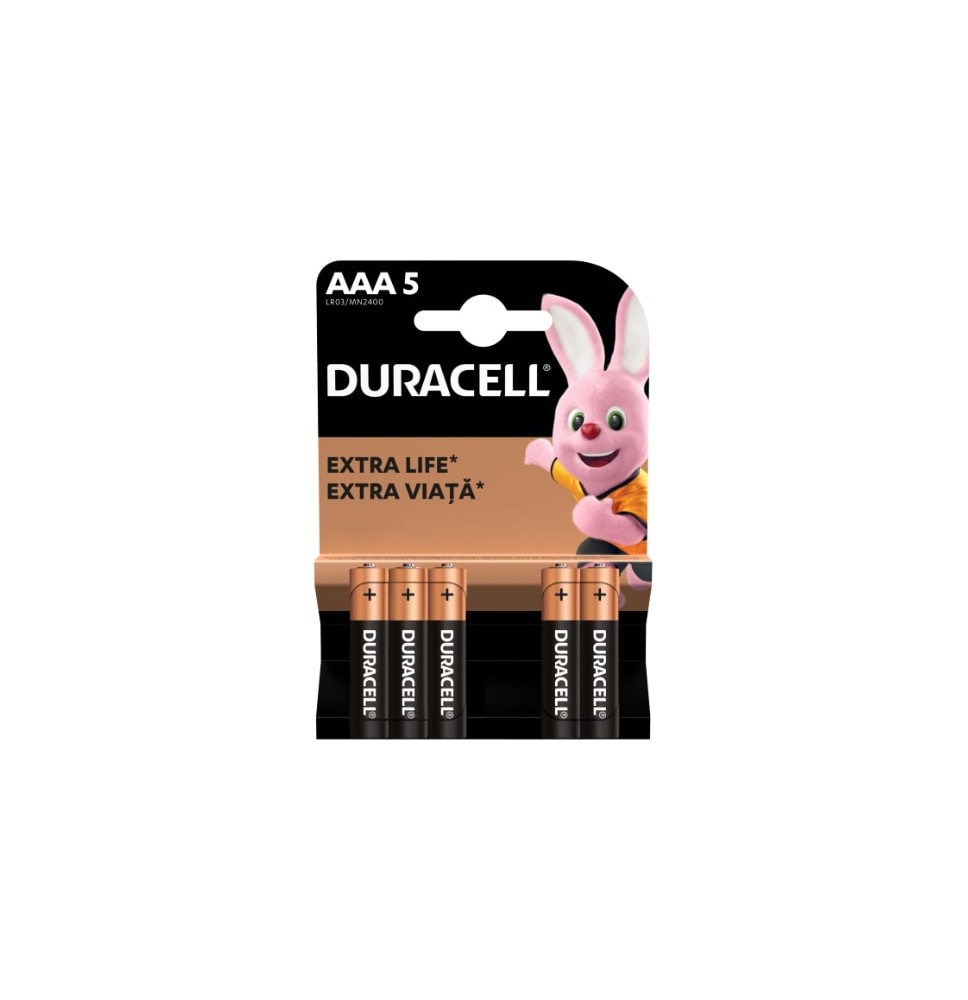 Baterijos DURACELL AAA 5 vnt.