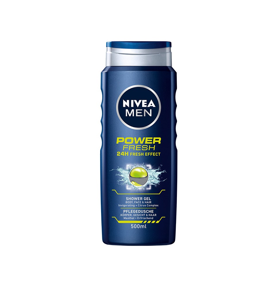 Dušo želė NIVEA Men, Power Fresh, 500 ml