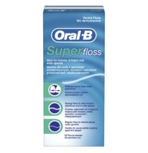 Dantų siūlas ORAL-B Super Floss, 50 vnt.