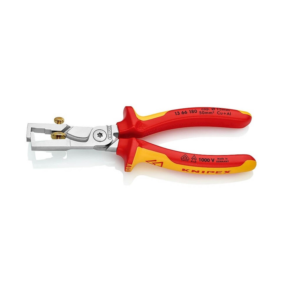 Laidų nuizoliavimo ir kirpimo replės KNIPEX StriX 180mm